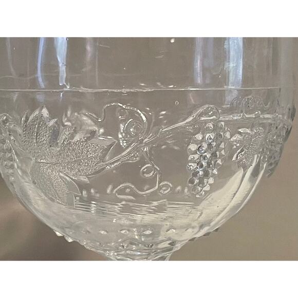 Vintage Pattern Glass Buttermilk Goblet, Sugar Bowl, Set of 3, Various Patterns - Picture 3 of 13